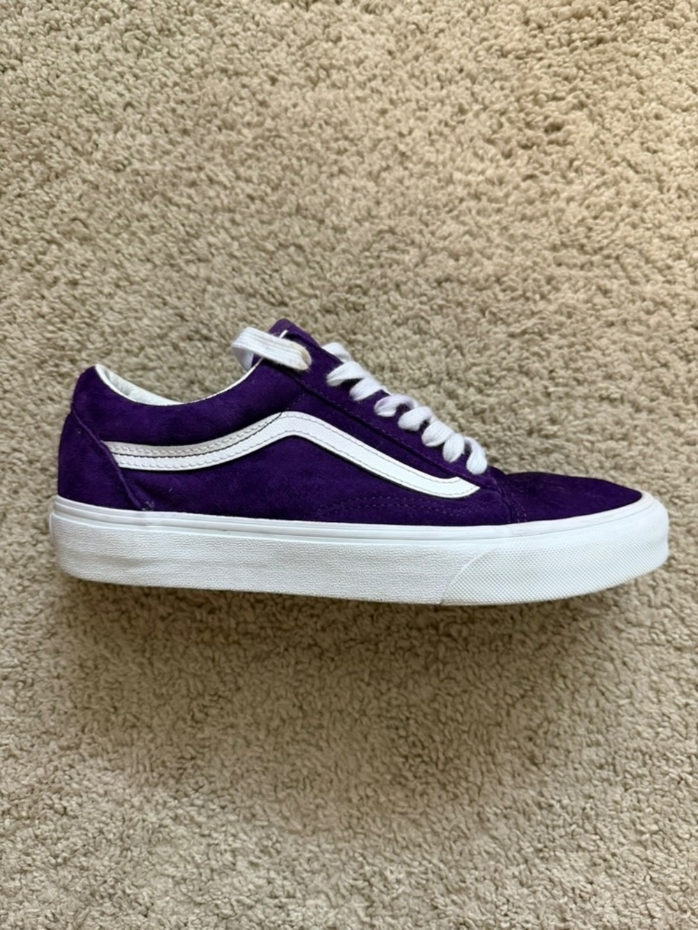 Vans Old Skool Mens Size 7.5 Womens 9 Purple Suede Sneakers HeiQ Water Repellent